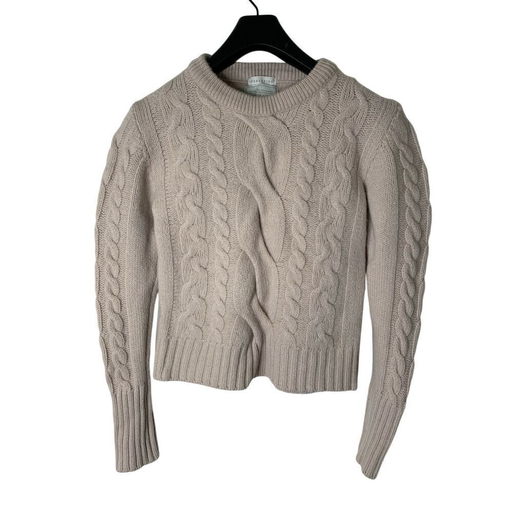 Peregrine England 100% wool Fisherman Cable Knit sweater women's size small